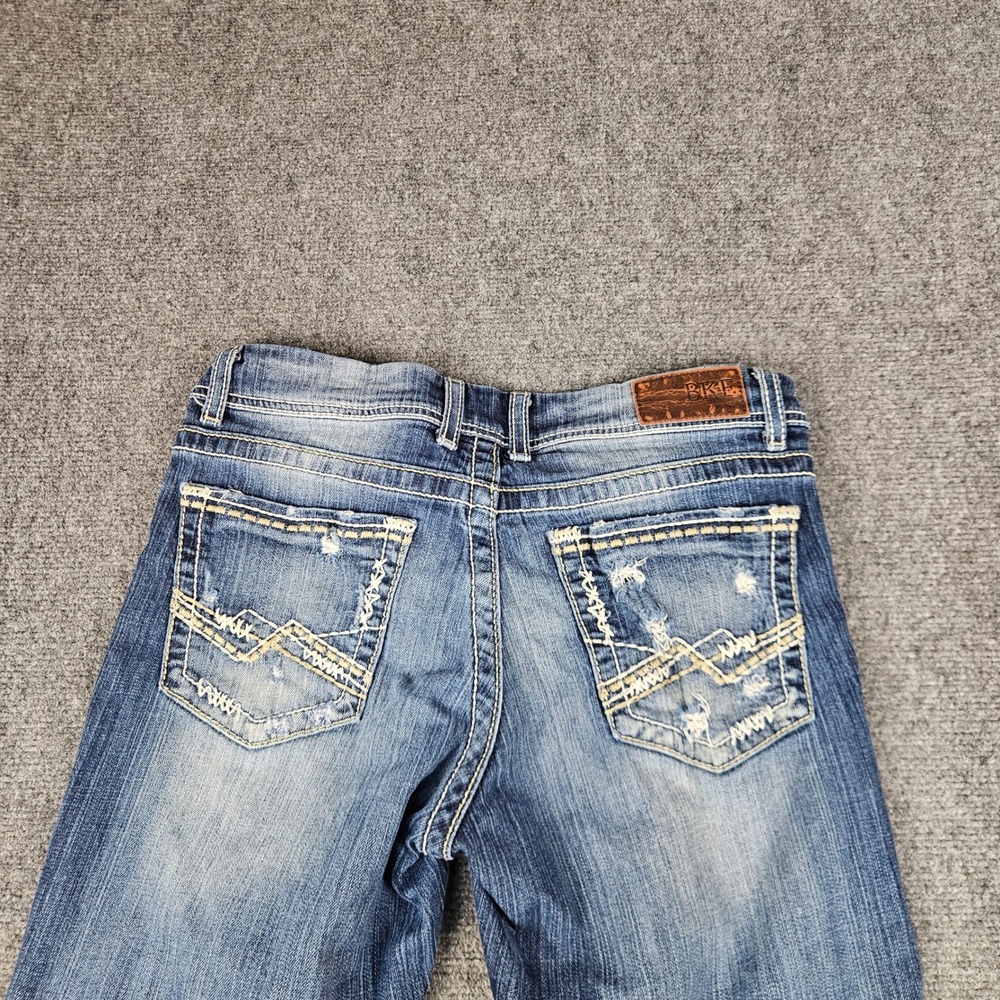 BKE Dakota Crop Jeans Womens Medium Wash Embroidered Pockets BKC1034